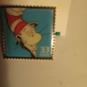 USPS Cat in the Hat Postage Pin Brioch